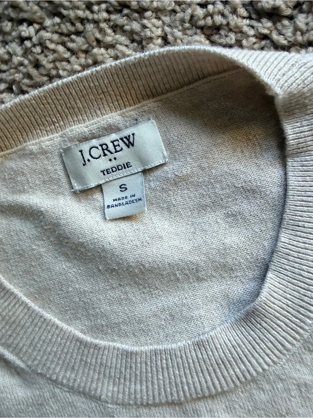 J. Crew Cream Crewneck Sweater with Lobster size S - Picture 3 of 5
